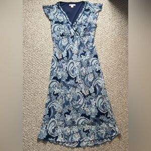 Dressbarn Blue Paisley Dress